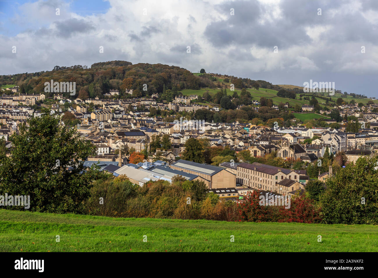 Le centre-ville de Kendal, parc national de lake District, Cumbria, England, UK go Banque D'Images