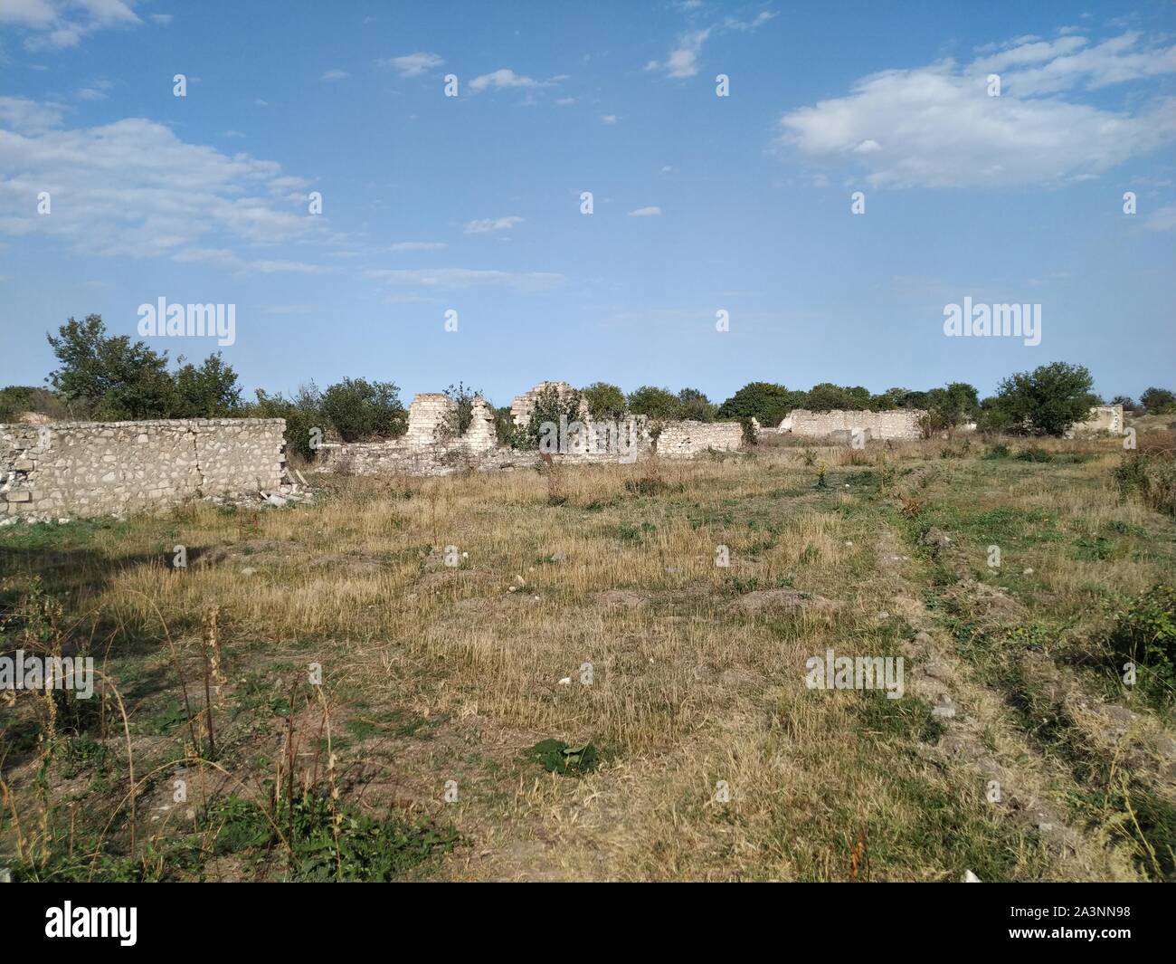 Ruines de ville détruite en République du Haut-Karabakh Tigranakert 2019 Banque D'Images