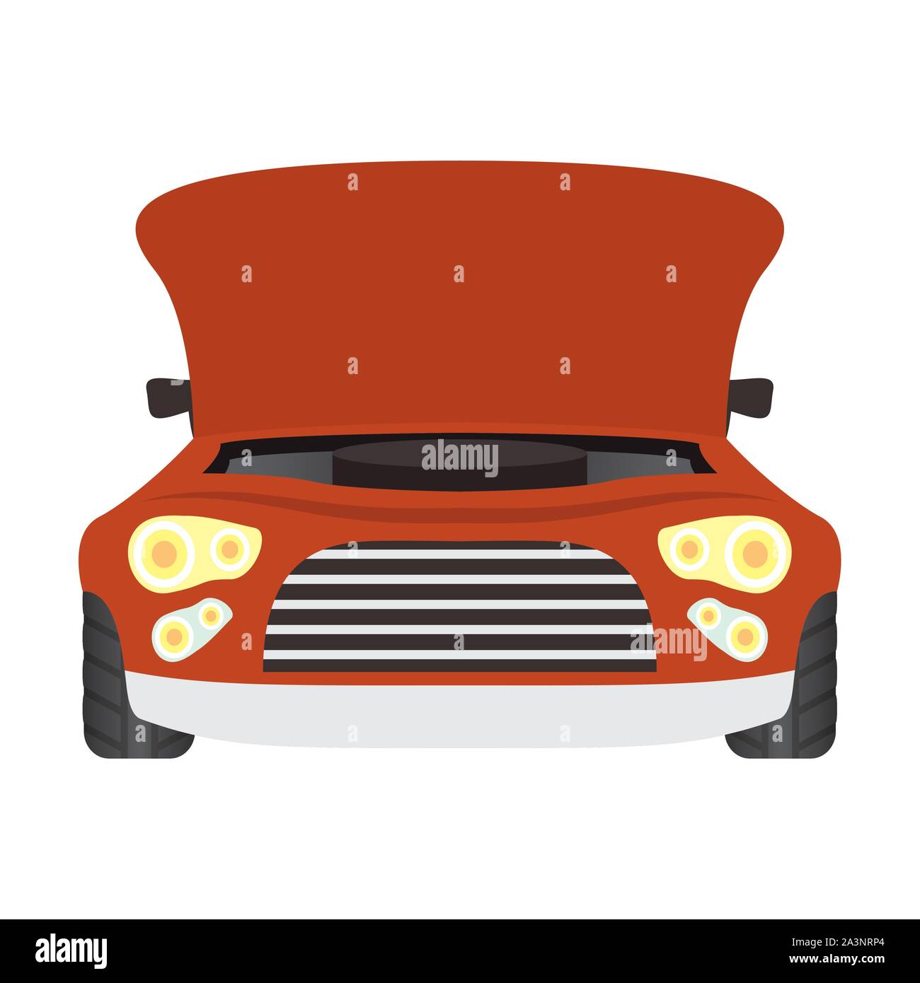 Ouvrir le capot de voiture icône mécanicien Illustration de Vecteur