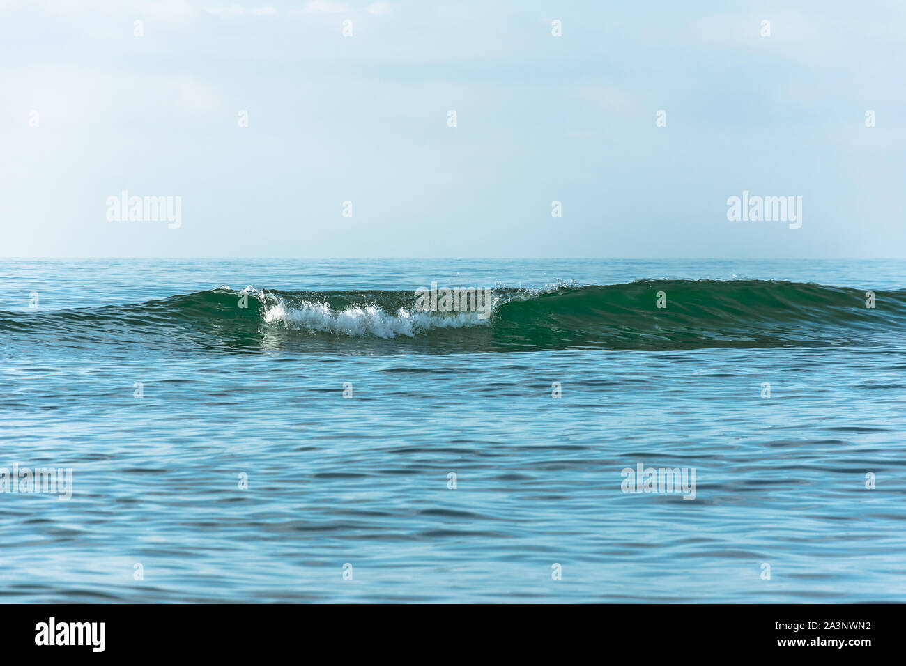 Les petites vagues de la mer en vert Banque D'Images