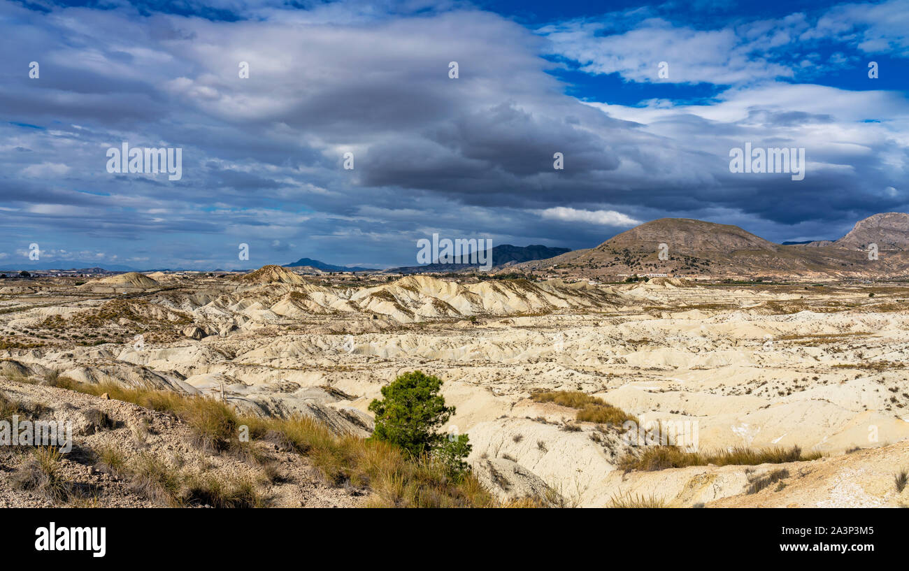 Les BADLANDS de Abanilla et Mahoya près de Murcia en Espagne Banque D'Images