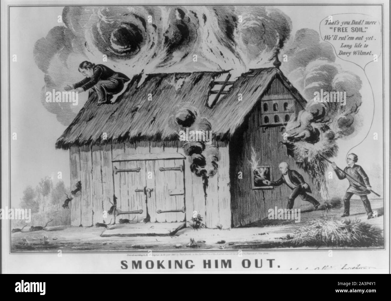 Lui enfumage Banque D'Images