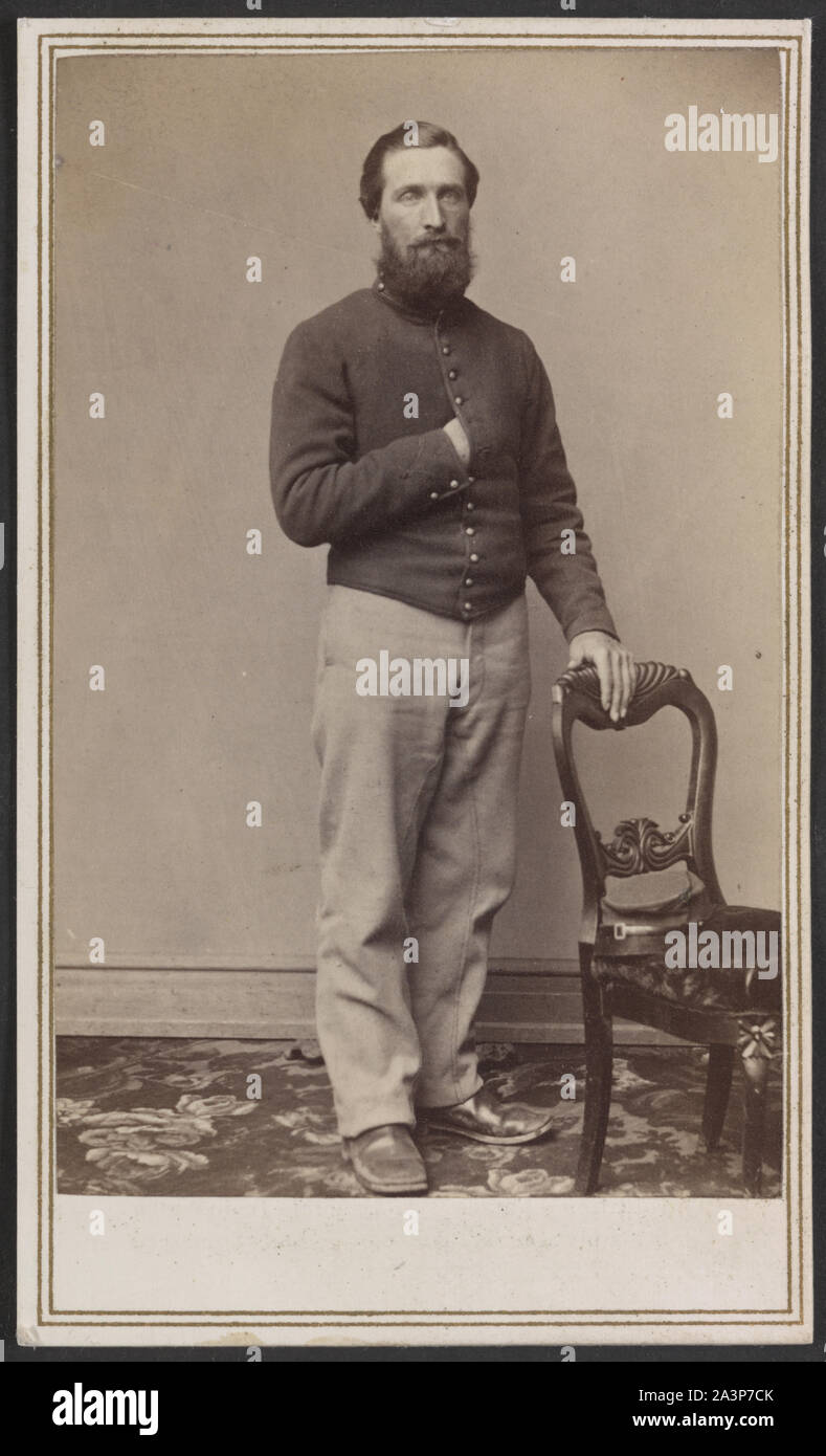 Identifié comme soldat en uniforme de l'Union] Osborne / Whitehurst Gallery, 434 Pennsylvania Avenue, Washington, D.C., M. J. Pouvoirs, photographe Banque D'Images
