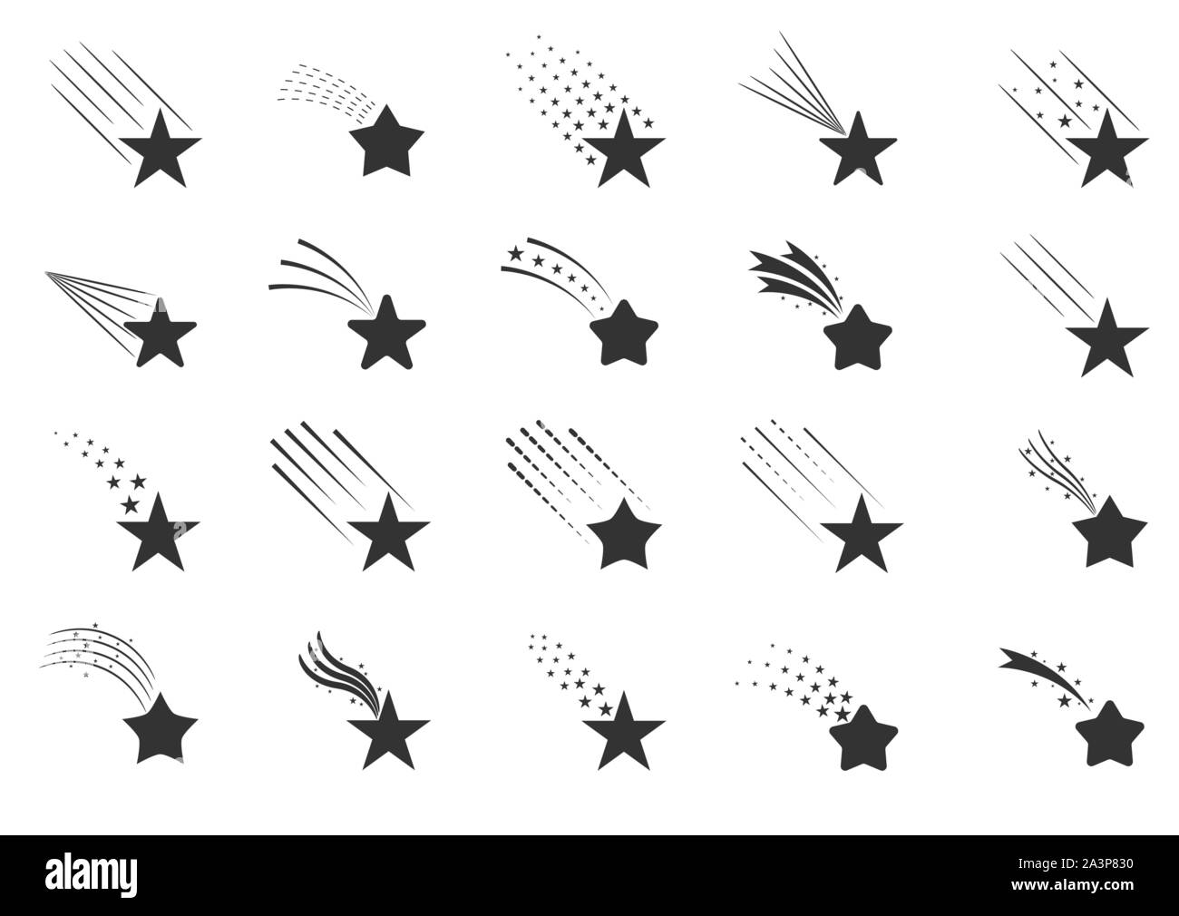 Icônes shooting star Illustration de Vecteur