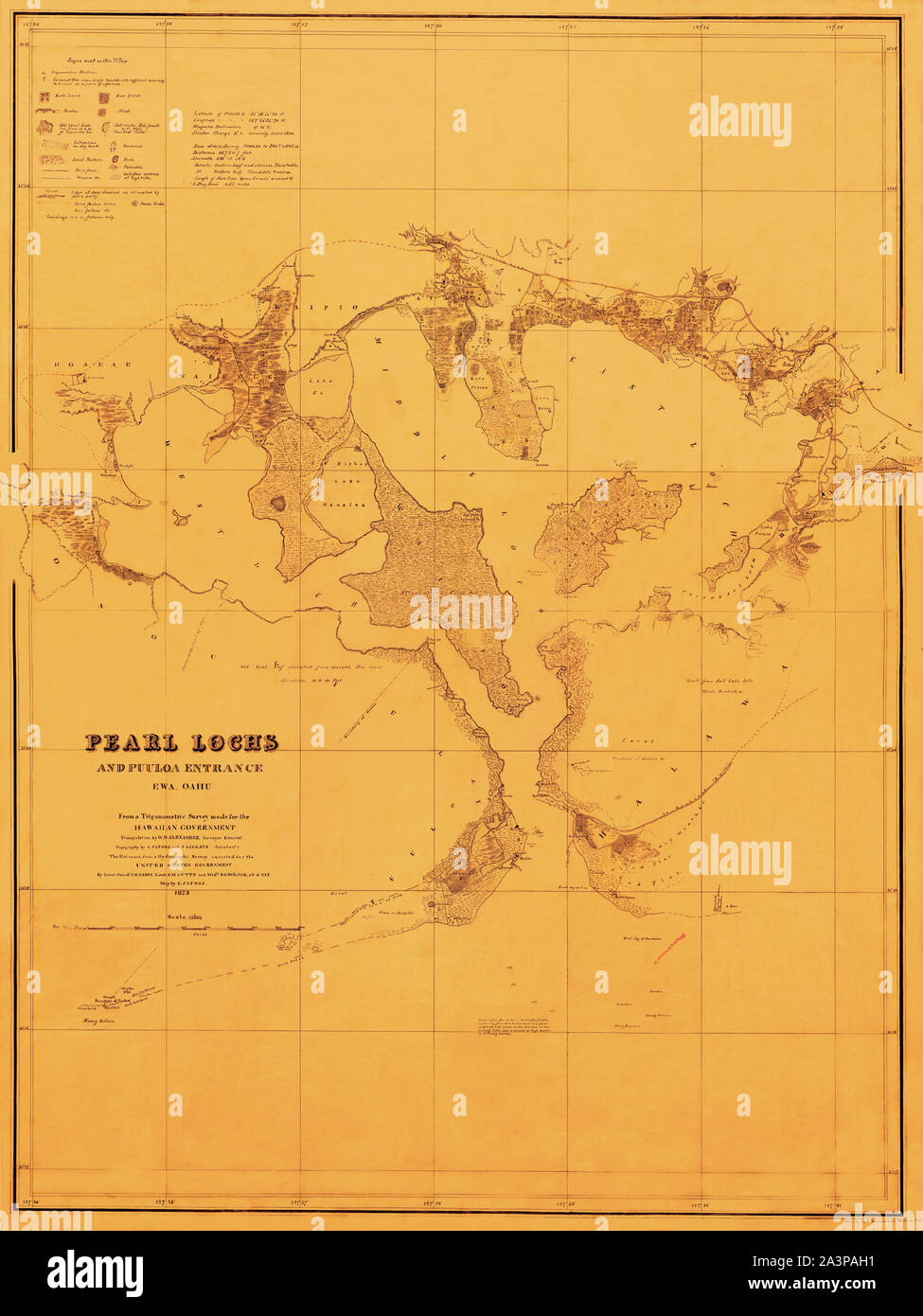 Map of pearl harbor Banque de photographies et d’images à haute ...