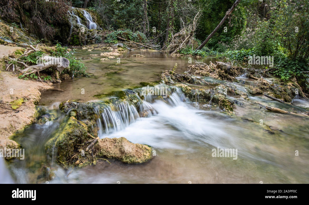 De belles chutes d'eau dans le parc national de Krka, Croatie. Photos de Skradinski buk Banque D'Images