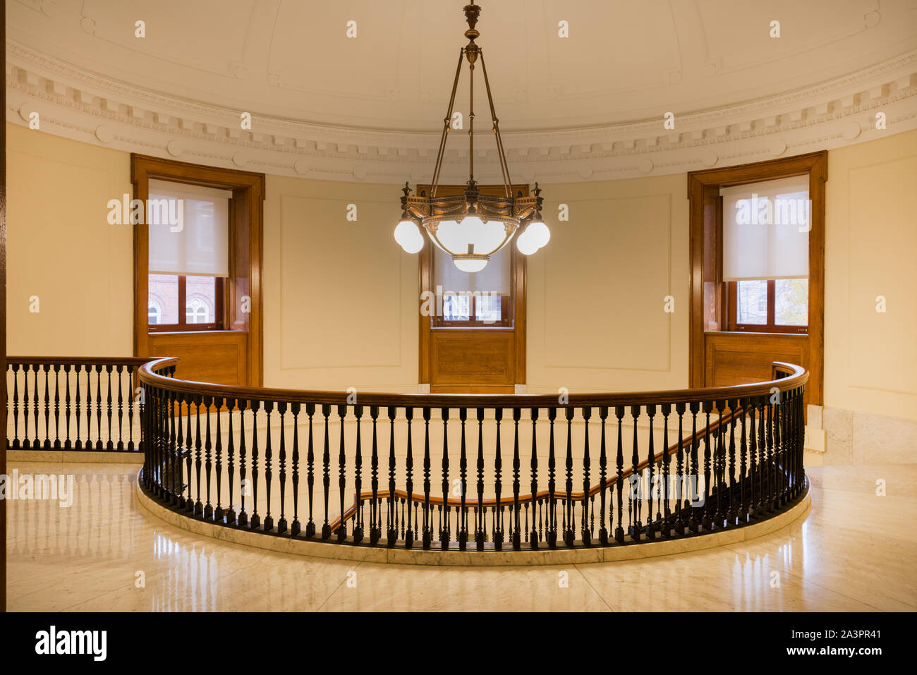 Hall d'escalier chez Edward T. Gignoux U.S. Courthouse, Portland, Maine Banque D'Images