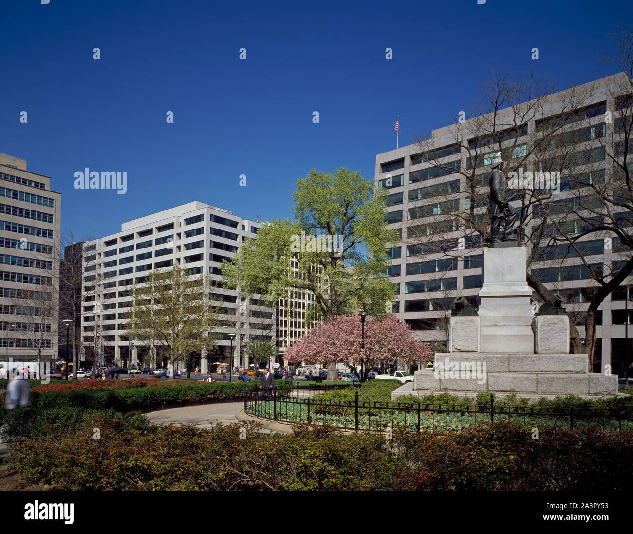 Statue de l'amiral David G. Farragut Union, sculptée par Vinnie Hoxie en 1881, situé dans la région de Farragut Square à Washington, D.C. Banque D'Images