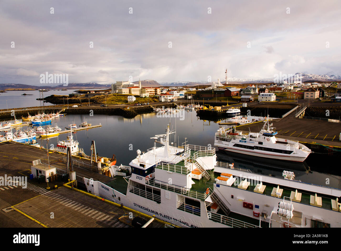 Port de Stykkisholmur, Islande Banque D'Images