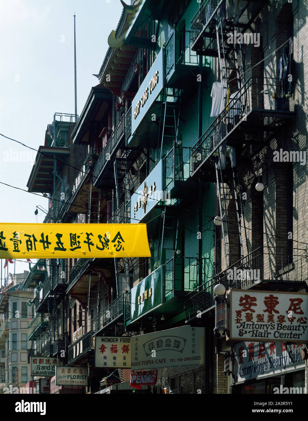 Street dans le quartier chinois, San Francisco, Californie Banque D'Images