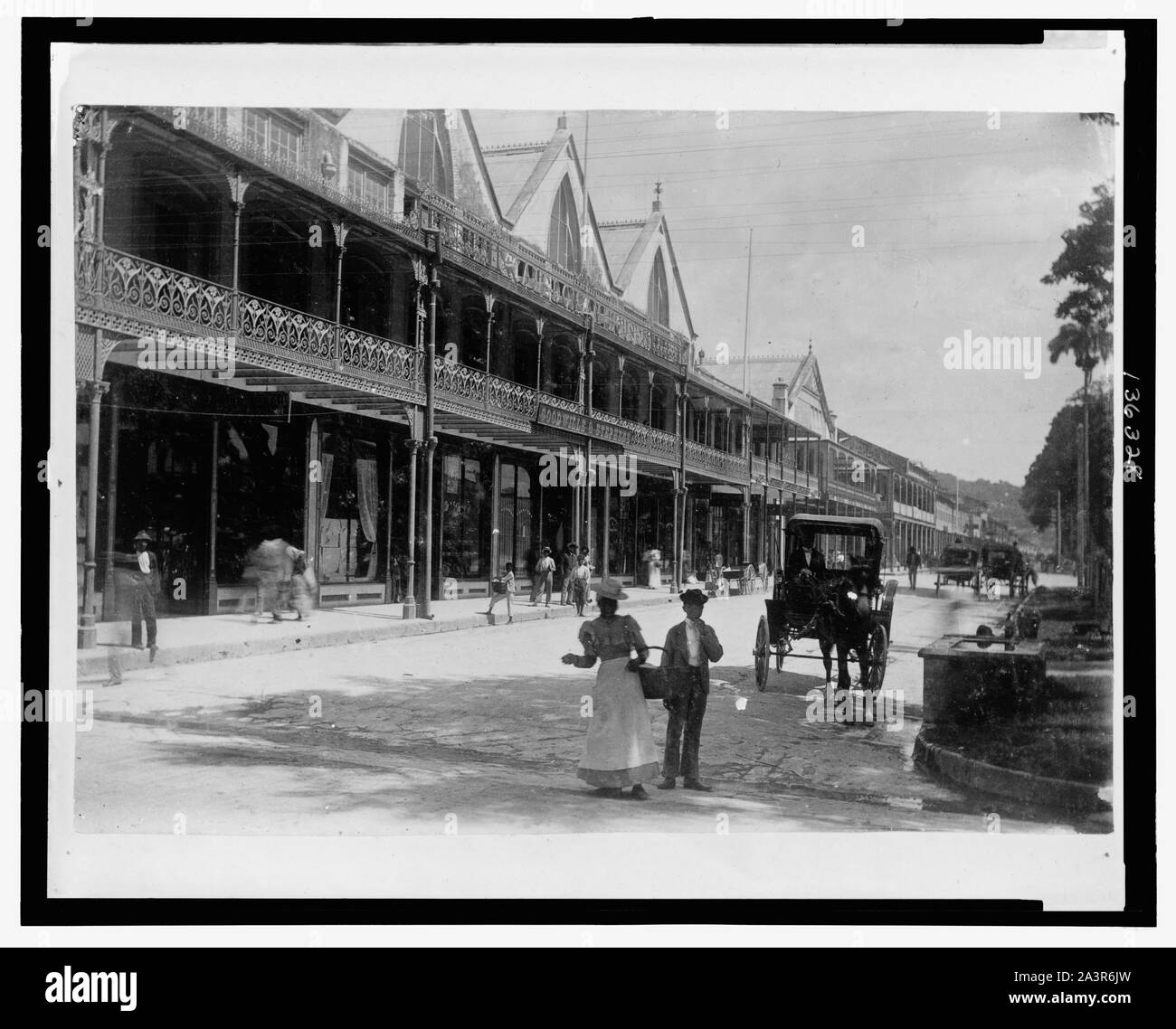 Scène de rue, Port of Spain, Trinité-et-Tobago Banque D'Images