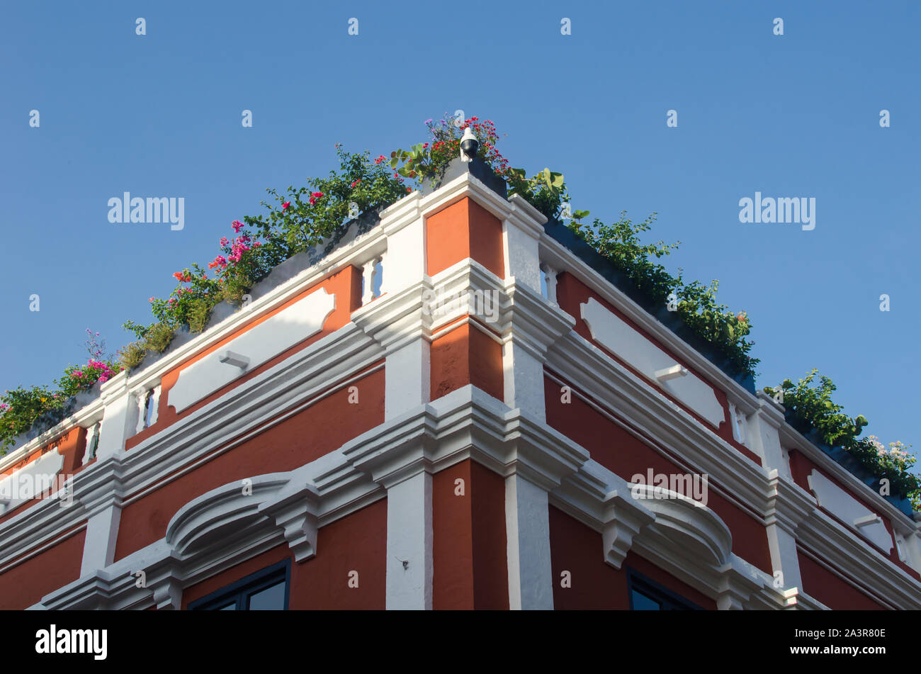Belle architecture de Cartagena de Indias Banque D'Images