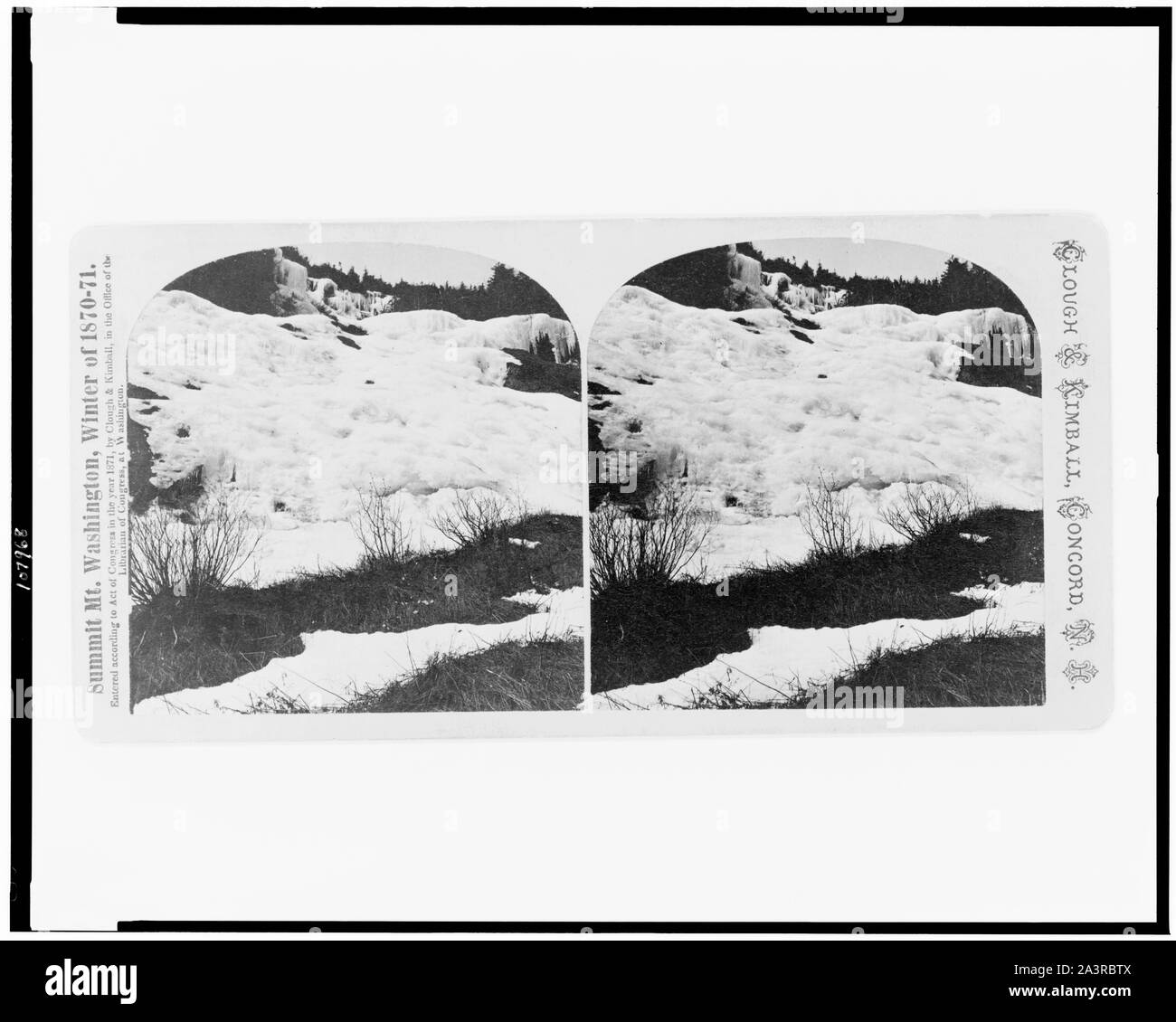 Sommet mondial Mt. Washington, l'hiver de 1870-1871 Banque D'Images