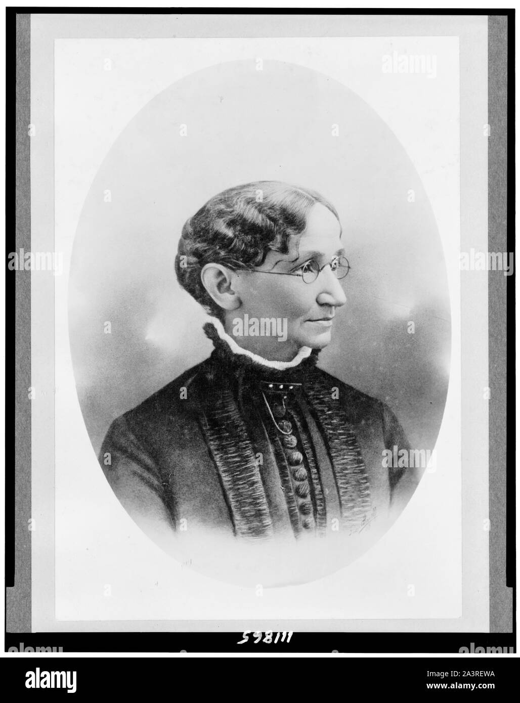 Susan Lincoln Mills, tête-et-épaules portrait, faisant face à droite] / Bushnell, San Francisco et Oakland Banque D'Images