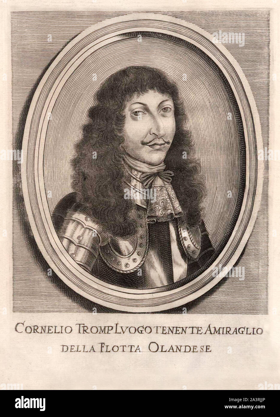 Maartenszoon Cornelis Tromp (1629 - 1691) était un officier de la marine néerlandaise qui a servi comme lieutenant-général de l'amiral dans la marine néerlandaise, et brièvement à titre de gener Banque D'Images