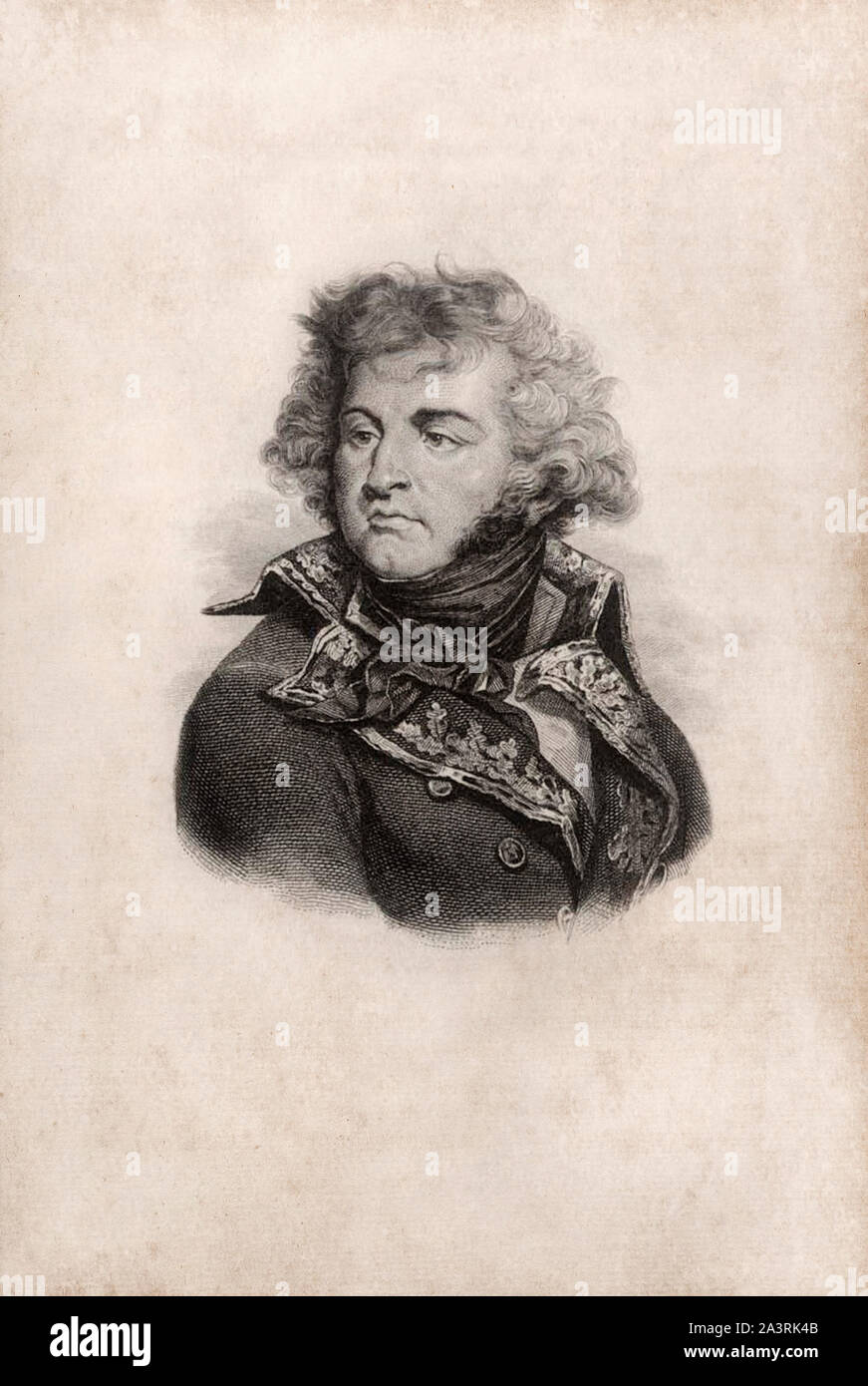 Jean-Baptiste Kleber (1753 - 1800) était un général français pendant les guerres de la Révolution française. Sa carrière militaire a commencé dans le service des Habsbourg, mais sa Banque D'Images