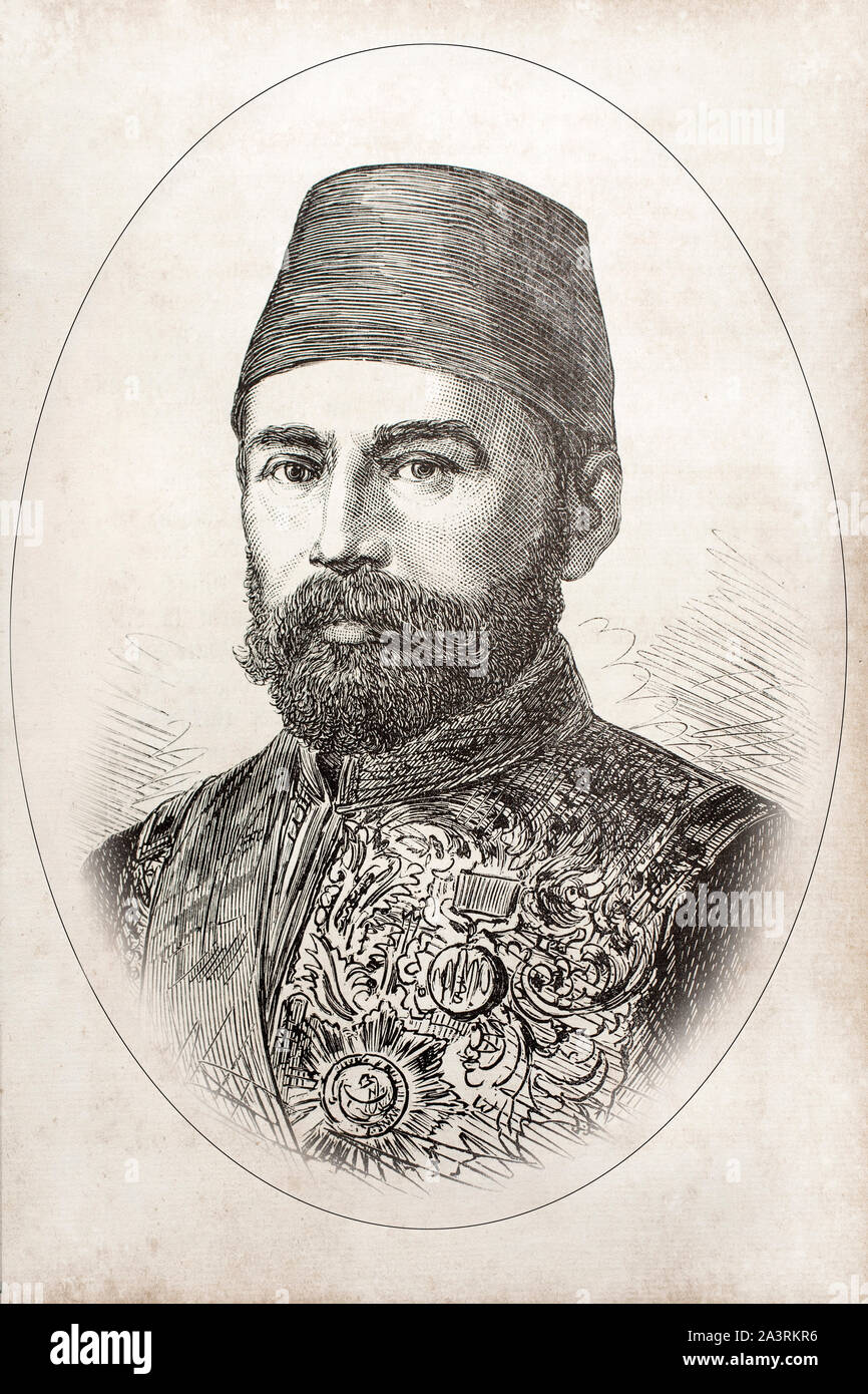 Ahmed Muhtar Pasha (1839 - 1919) un pouf maréchal et Grand Vizir. Banque D'Images