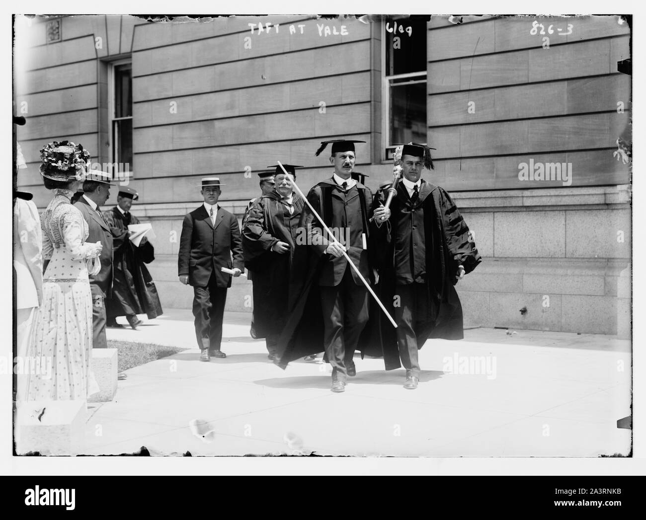 Taft en tête du cortège universitaire, Yale, New Haven Banque D'Images