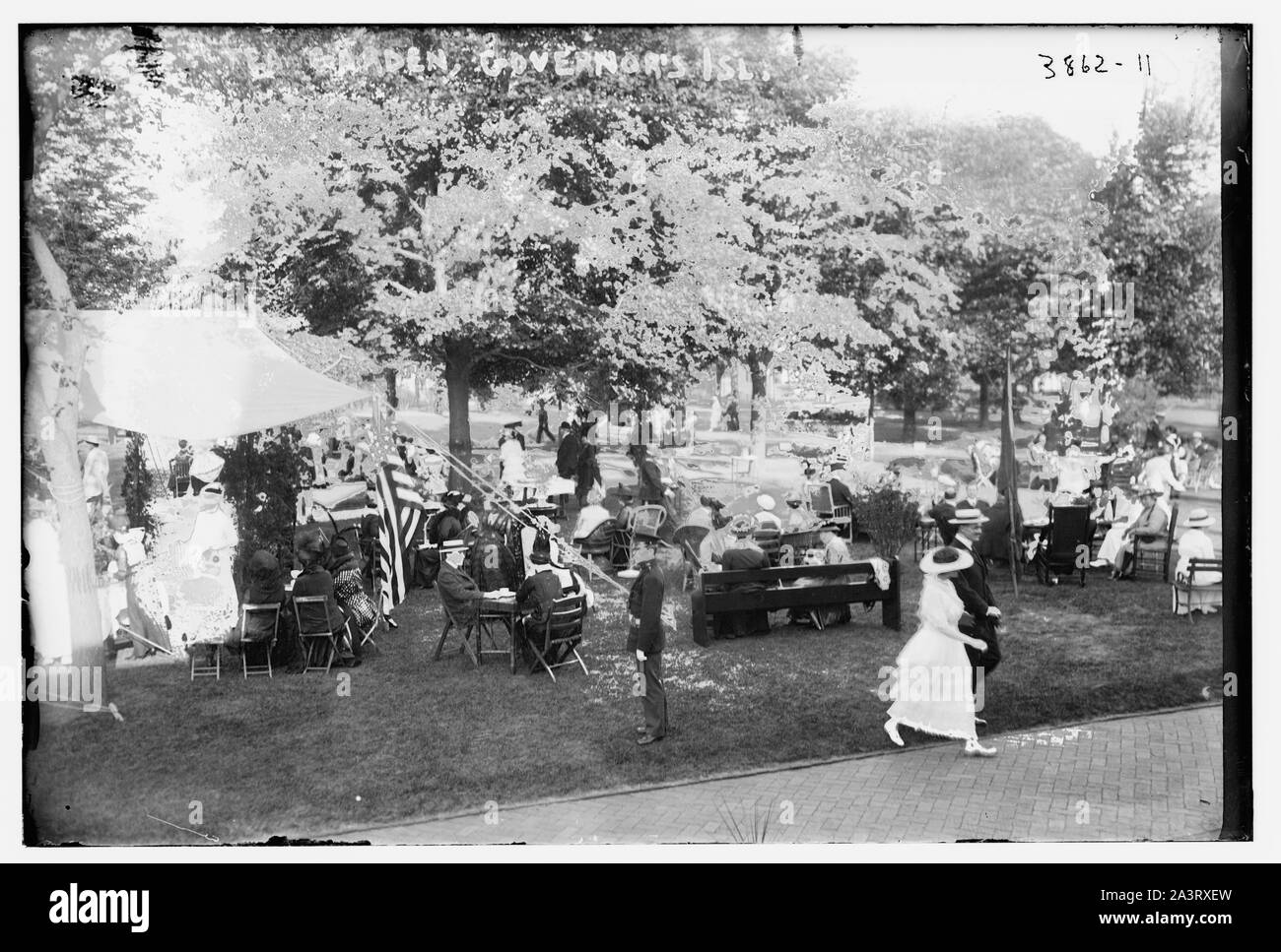 Jardin de thé, Governor's Isl. [C.-à-d., Island] Banque D'Images