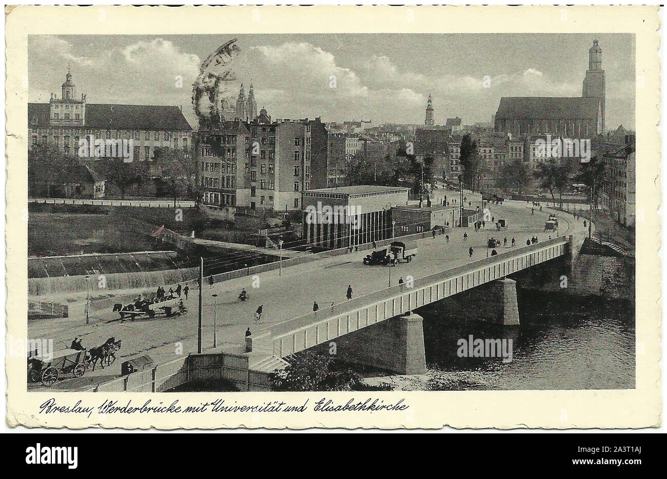 Breslau /Wroclaw/ carte postale d'1920s/30s Banque D'Images