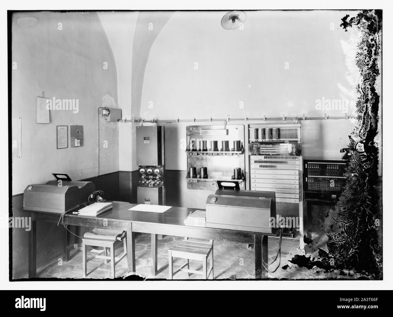 Téléimprimeur, juin 1938, Jérusalem, le ministère de la Santé Banque D'Images