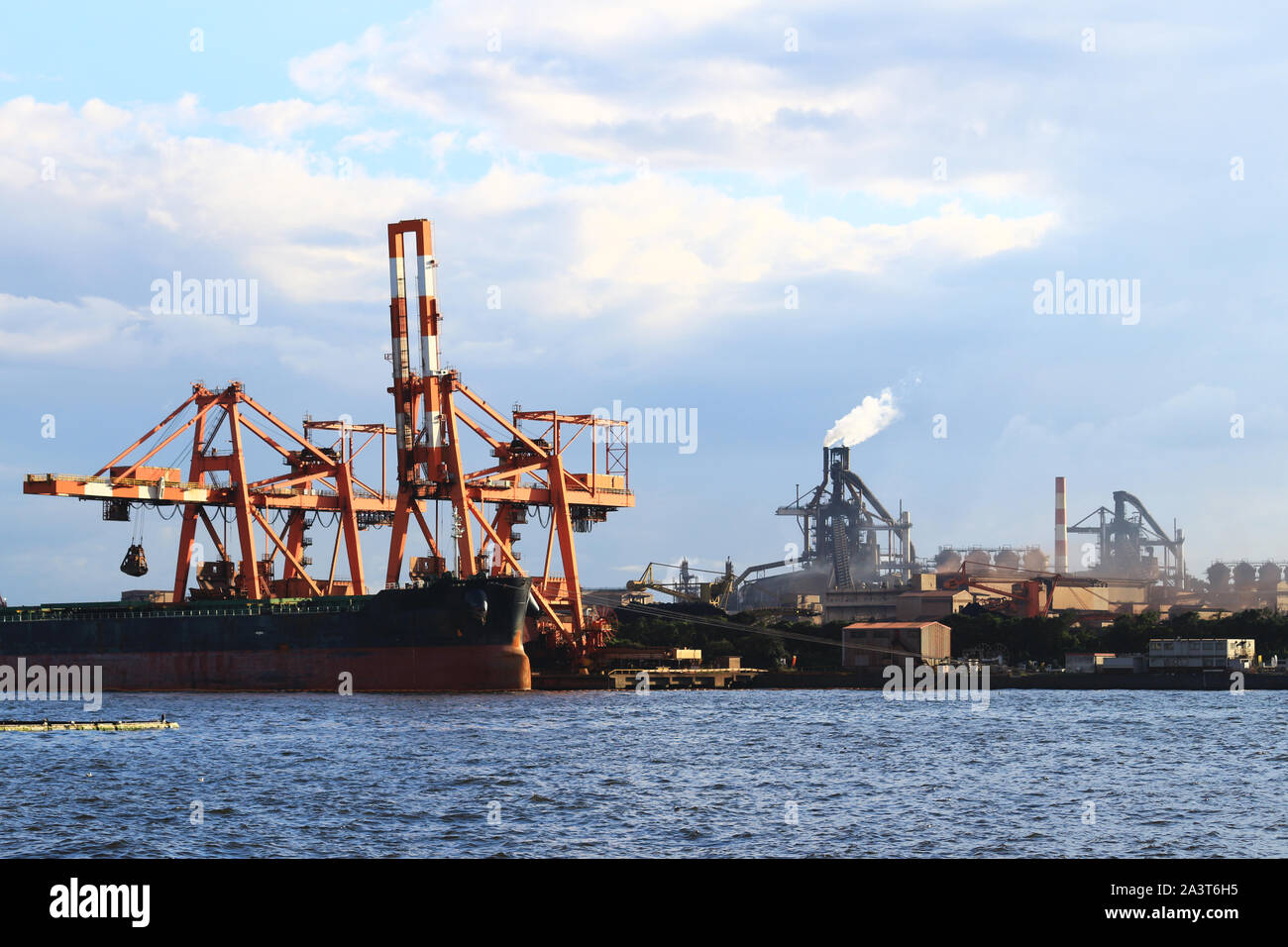Paysages de la coastal zone industrielle de la ville de Kawasaki, Kanagawa Prefecture, Japan Banque D'Images