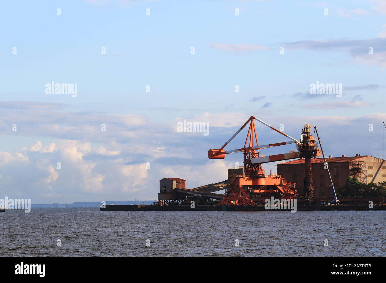 Paysages de la coastal zone industrielle de la ville de Kawasaki, Kanagawa Prefecture, Japan Banque D'Images