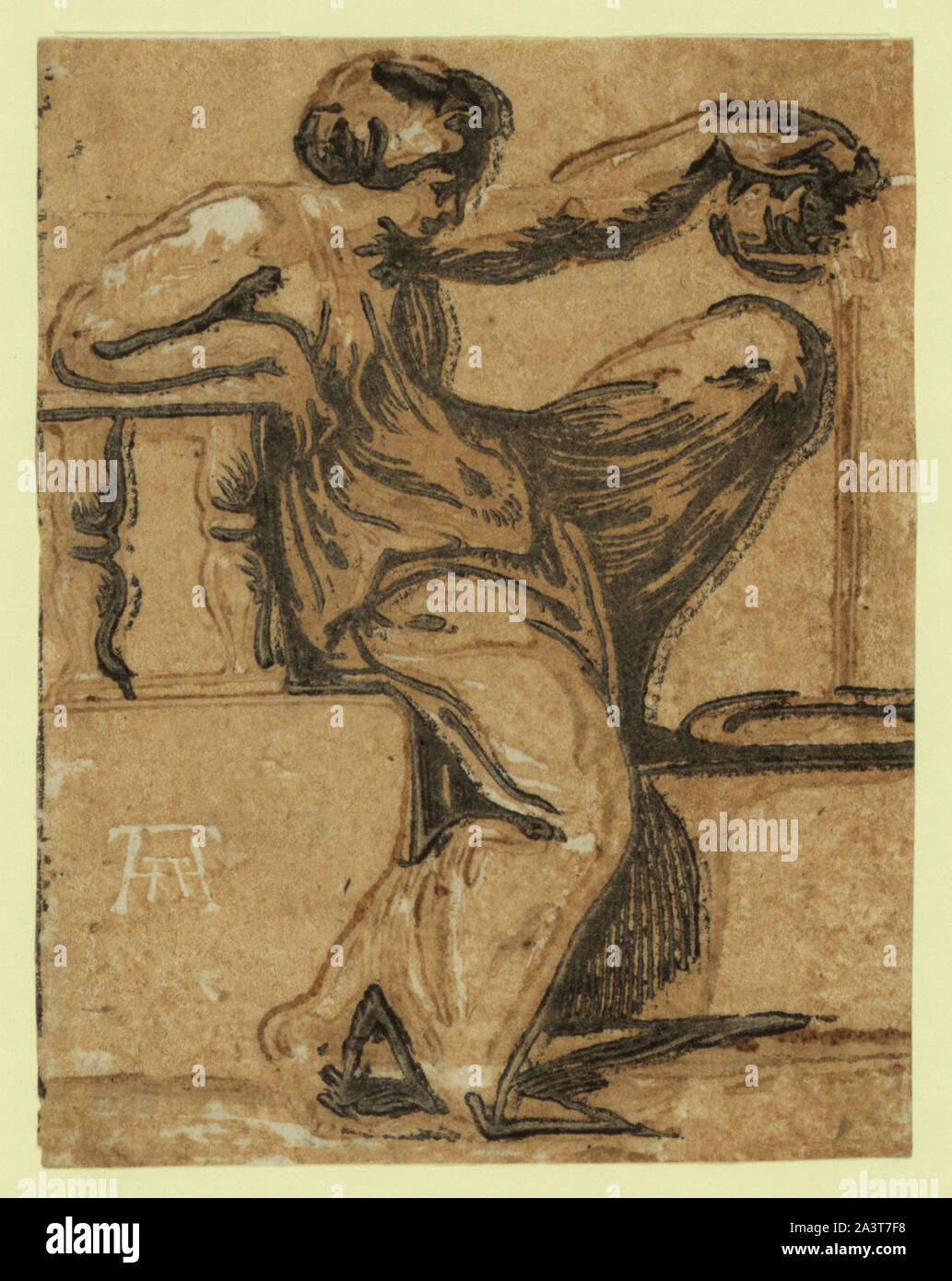 Temperance / AA [monogramme de Andrea Andreani]. Banque D'Images