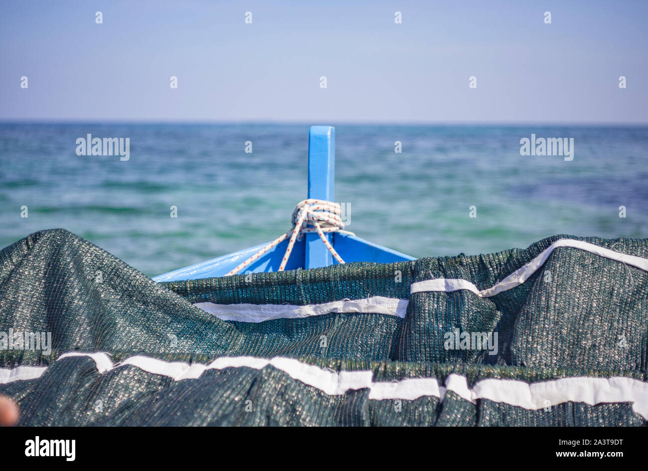Poupe d'un bateau en bois Banque D'Images