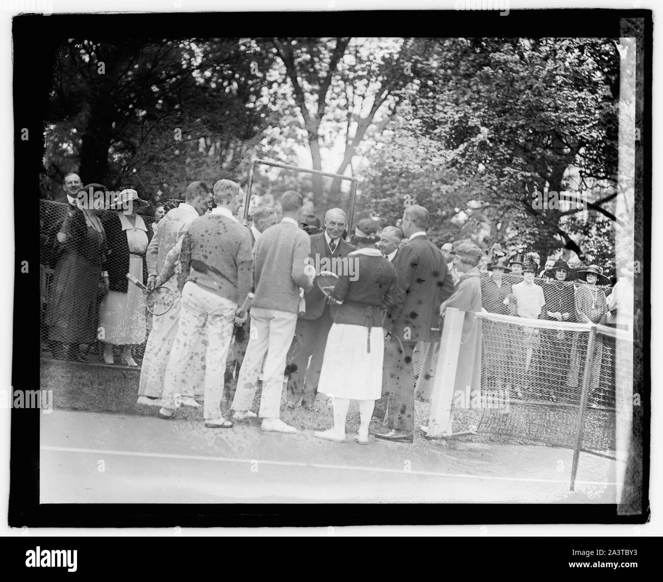 Match de tennis Maison Blanche Banque D'Images