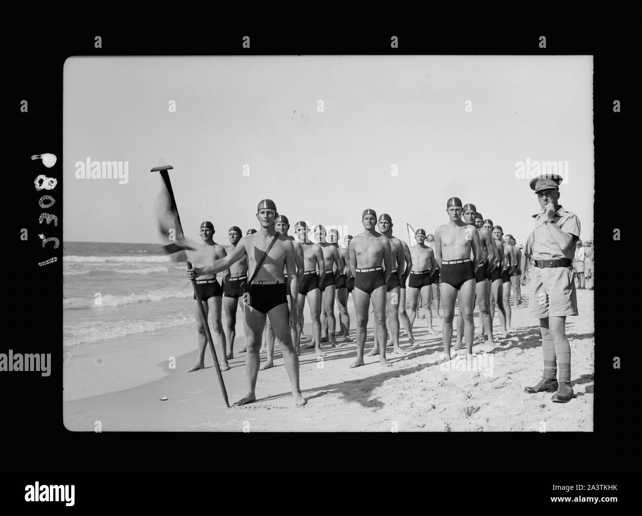 L'A.I.F. [C.-à-d., Australian Imperial Force] Surf Carnival affichage à Tel-Aviv Banque D'Images