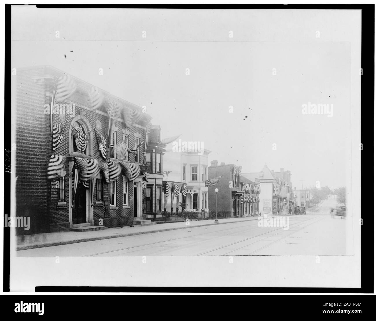 L'Anacostia, Banque 2021 Nichols, Avenue S.E., Washington, D.C., décorées pour un défilé Banque D'Images