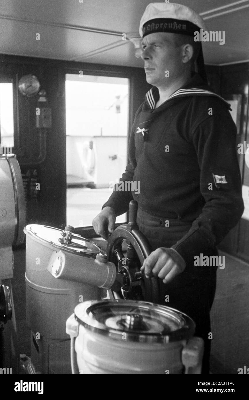 Un deck der Kaiser, Seedienst Ostpreußen, 1934-1939. À bord du Kaiser, le Service naval est de la Prusse, 1934-1939. Banque D'Images