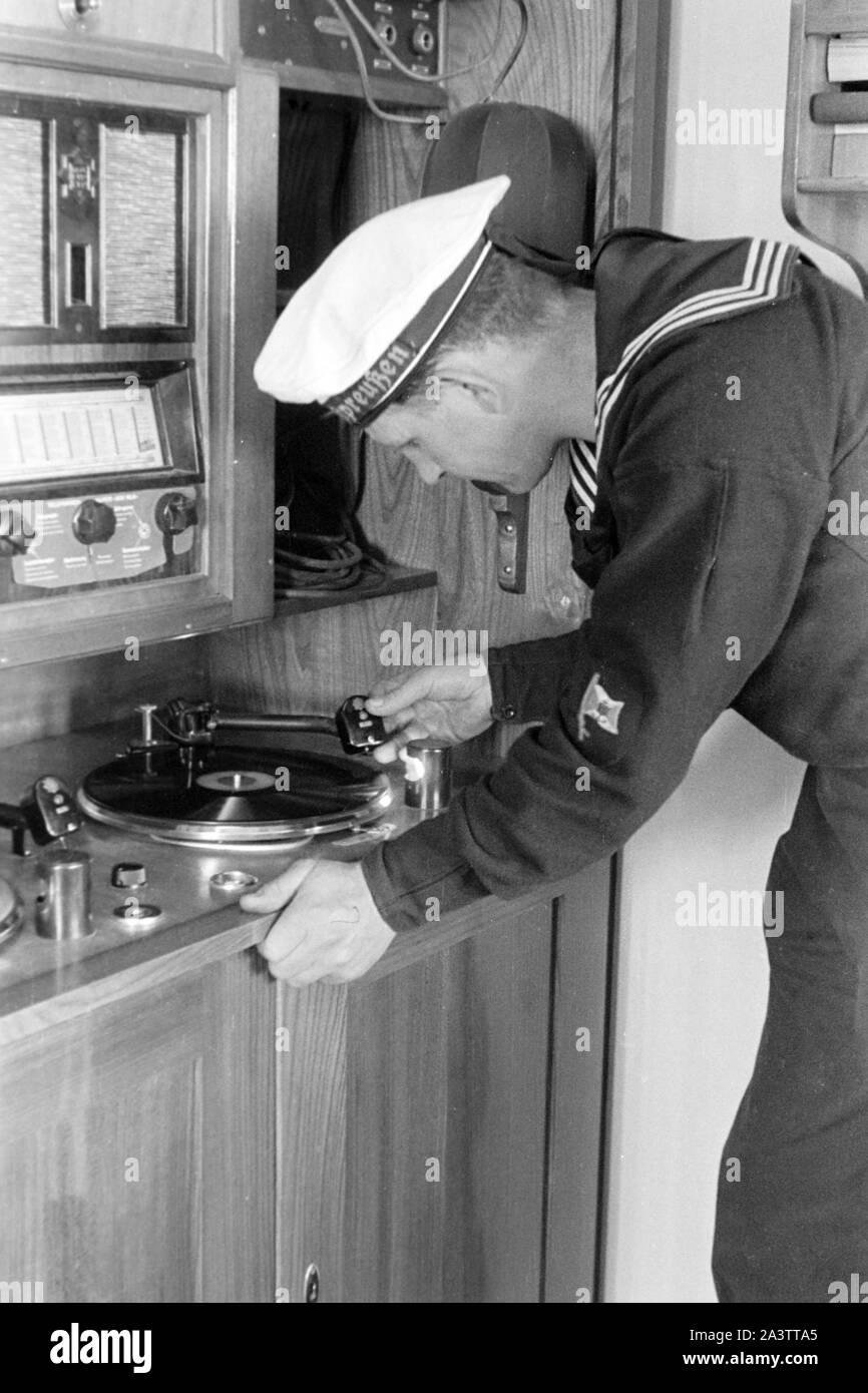 Un deck der Kaiser, Seedienst Ostpreußen, 1934-1939. À bord du Kaiser, le Service naval est de la Prusse, 1934-1939. Banque D'Images