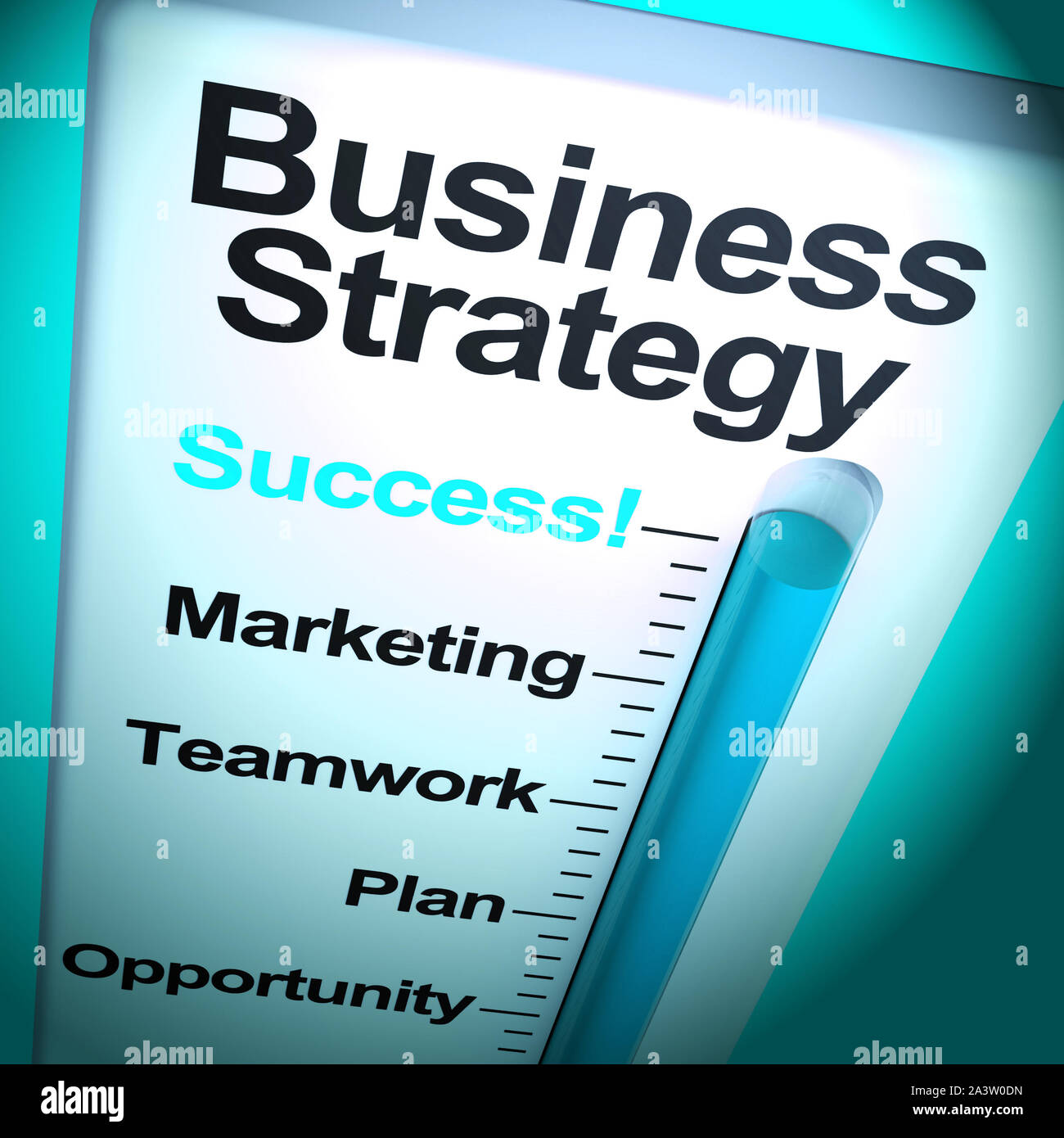 Stratégie d'entreprise ou stratagème est important pour la croissance de l'entreprise. Une stratégie avec prévoyance pour la prospérité et la réussite - 3d illustration Banque D'Images