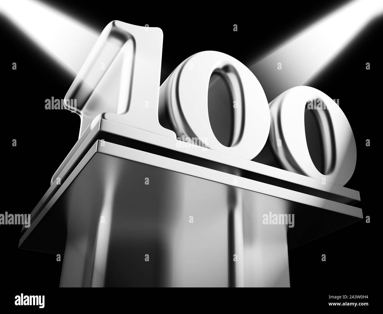 Une Centaine De Celebration De L Annee Icone Affiche Anniversaire 100 Ans Souhaitant Chaleureuses Felicitations Pour Un Centenaire 3d Illustration Photo Stock Alamy