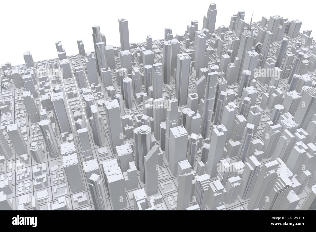 Image 3D render, vue aérienne du paysage urbain historique. Le rendu 3d. Banque D'Images