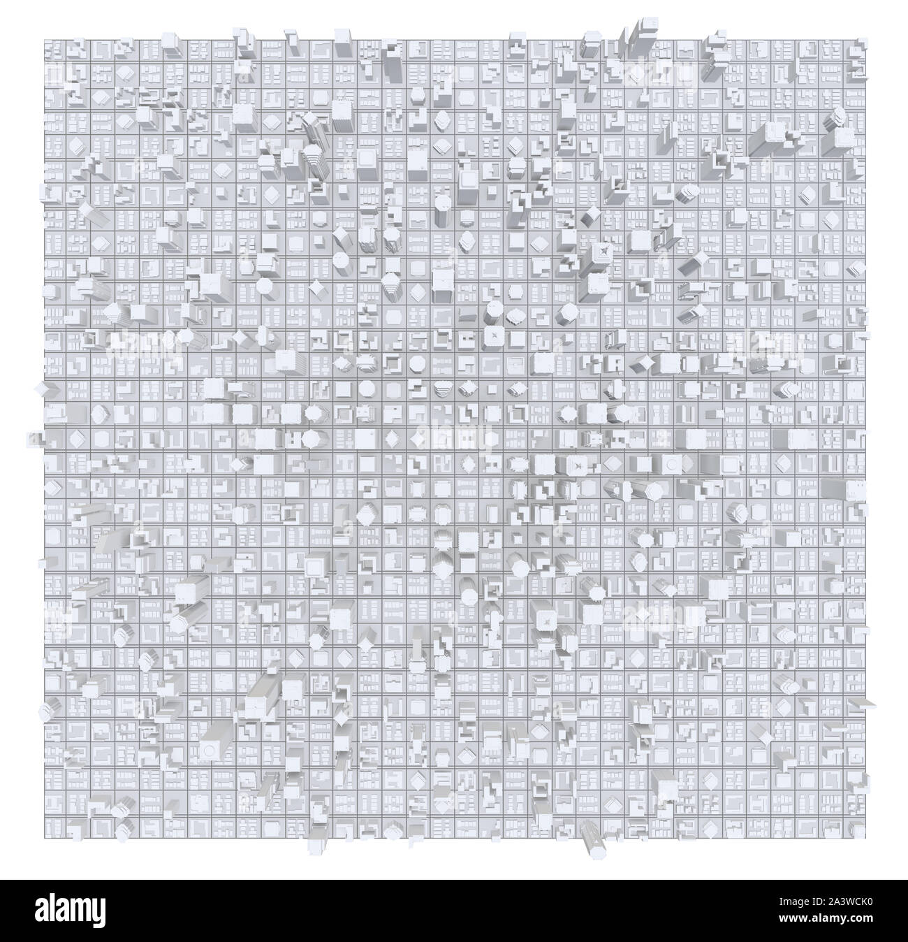 Image 3D render, vue aérienne du paysage urbain historique. Le rendu 3d. Banque D'Images