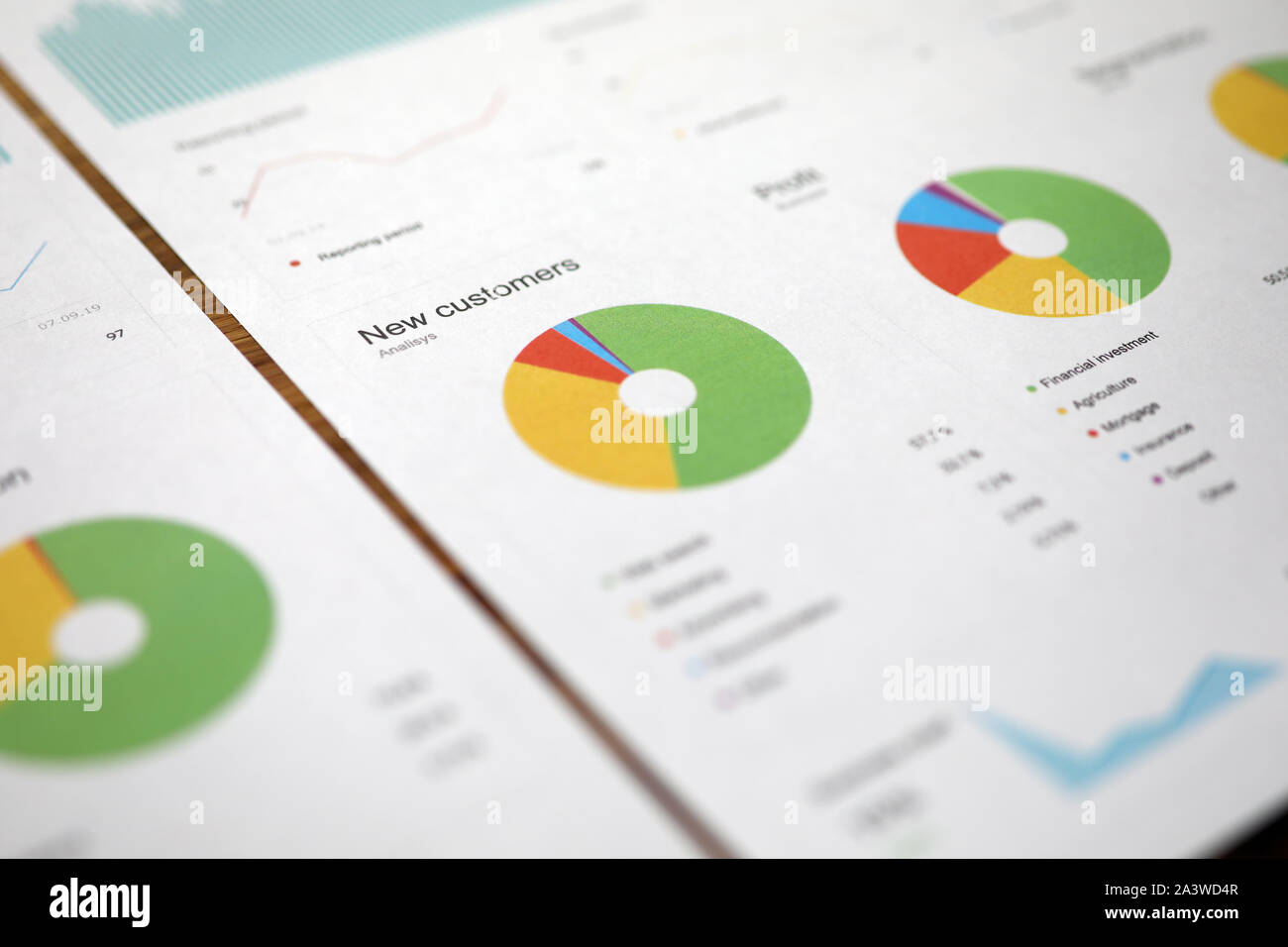 Le document rapport de nouveaux clients Banque D'Images
