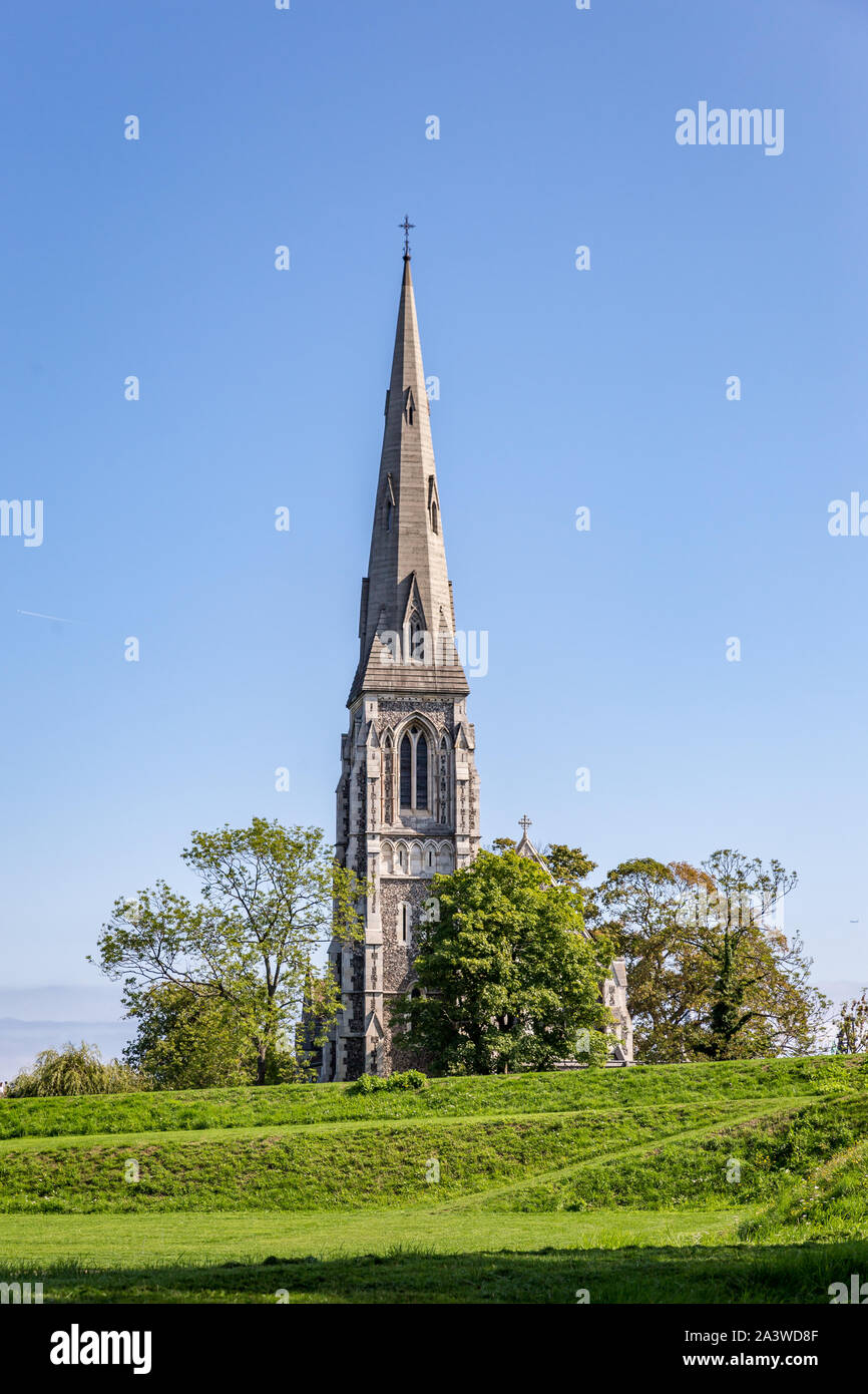 L'église Saint Alban (Den engelske kirke) dans un parc à Copenhague, Danemark, Europe Banque D'Images