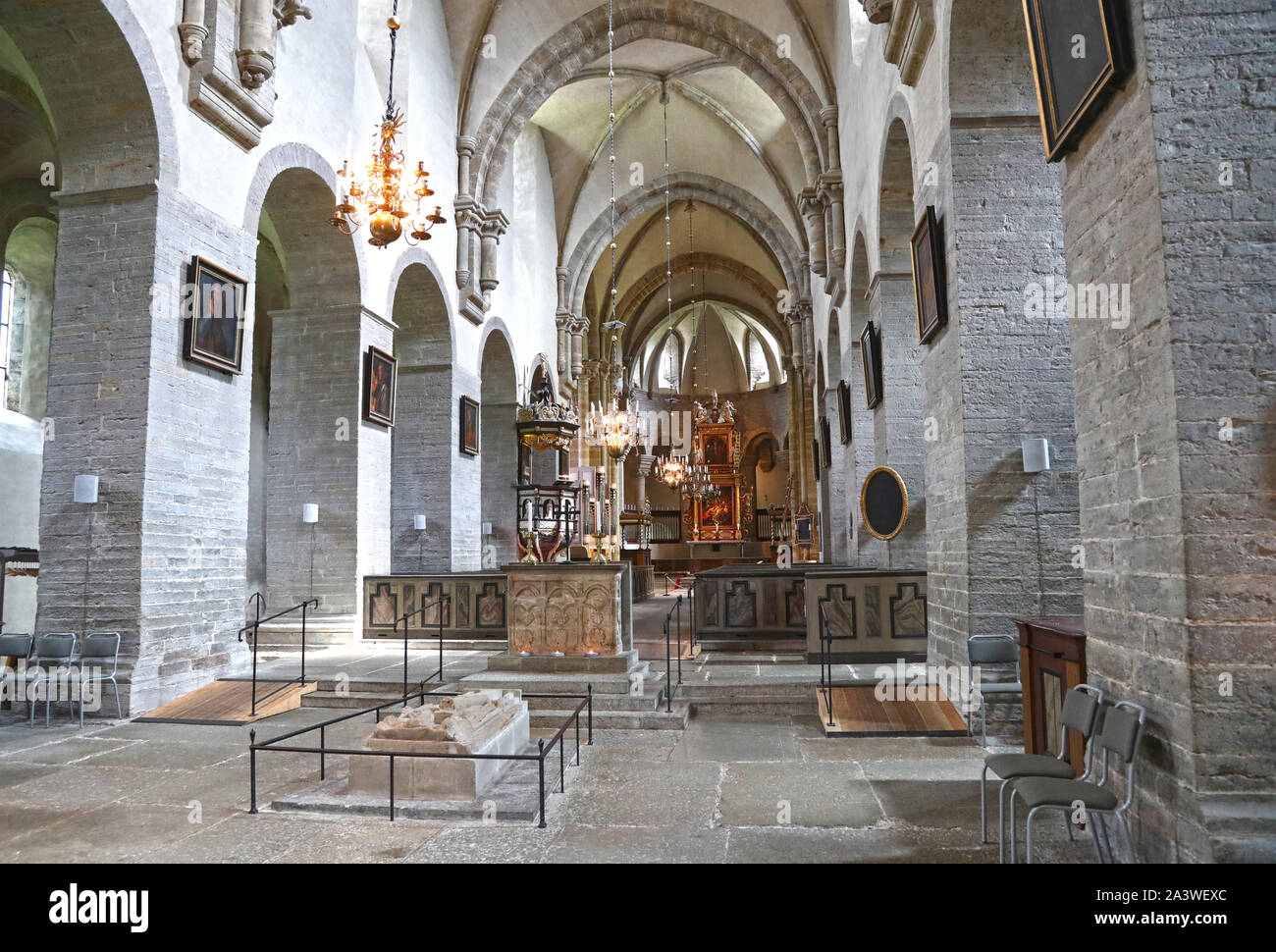 20190625VARNHEM Varnhems kyrkobyggnad klosterkyrka som är en berline 2018 tillhör Valle församling. Den à vid Billingen je Skara kommun. Varnhem église abbatiale. Foto Jeppe Gustafsson Banque D'Images