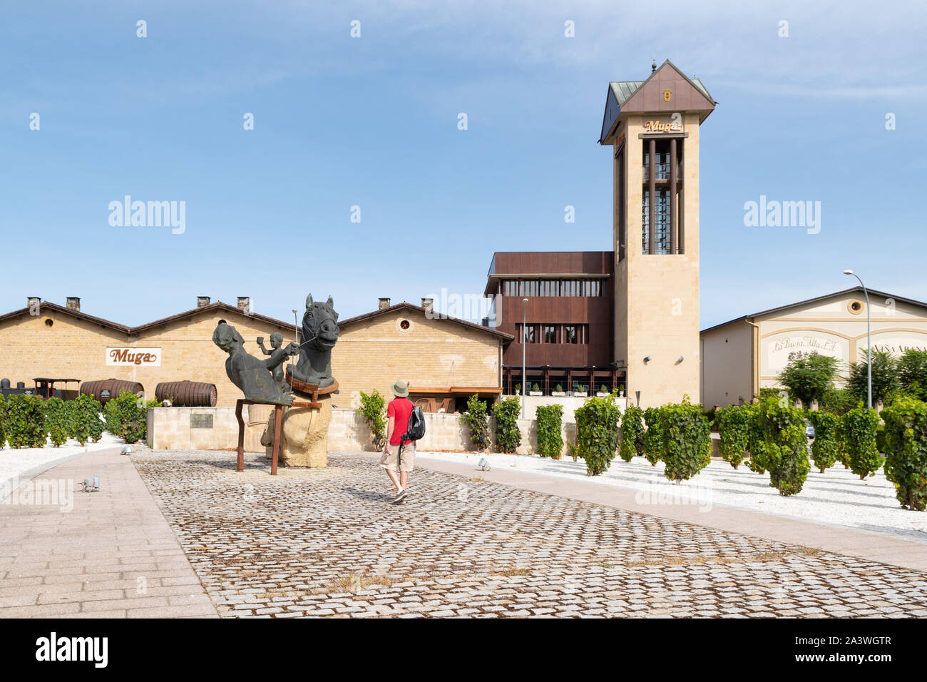 Bodega Muga ou winery, Haro, La Rioja, Espagne Banque D'Images
