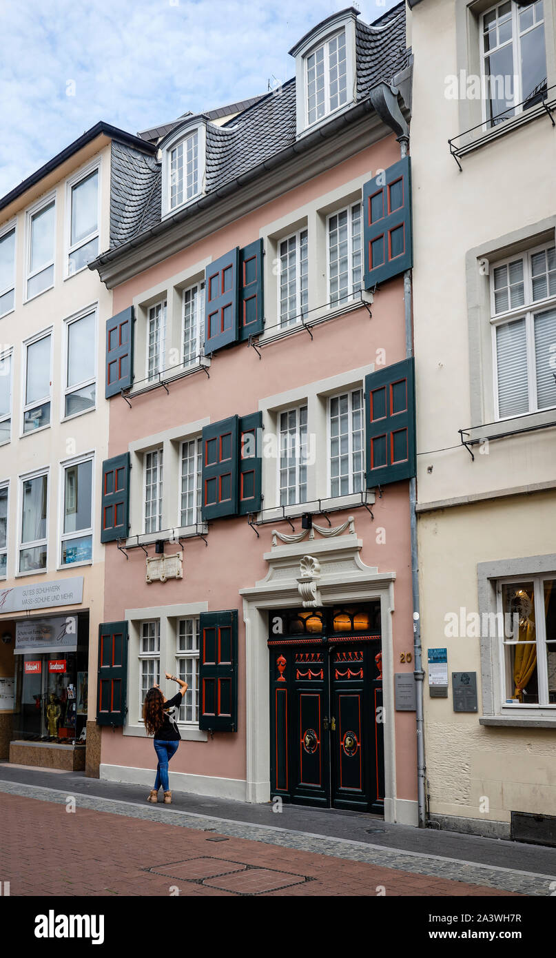 22.09.2019, Bonn, Rhénanie du Nord-Westphalie, Allemagne - La maison natale de Ludwig van Beethoven, vieille ville, Bonn, Rhénanie du Nord-Westphalie, Allemagne 22.09.2019 Banque D'Images