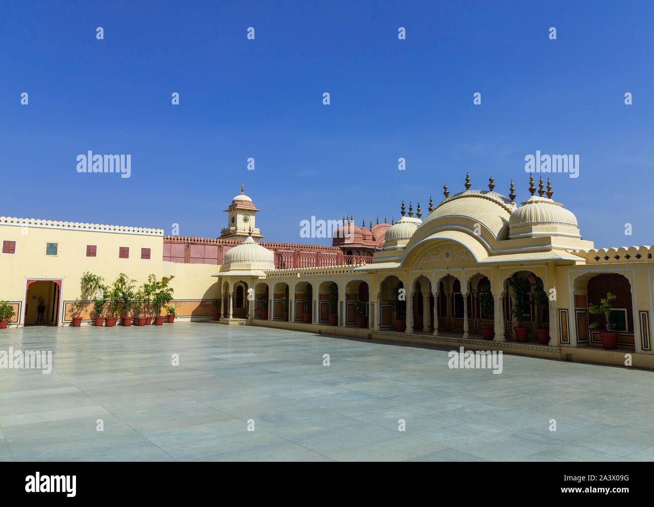 Palais de ville Sarvato cour Bhadra, Rajasthan, Jaipur, Inde Banque D'Images