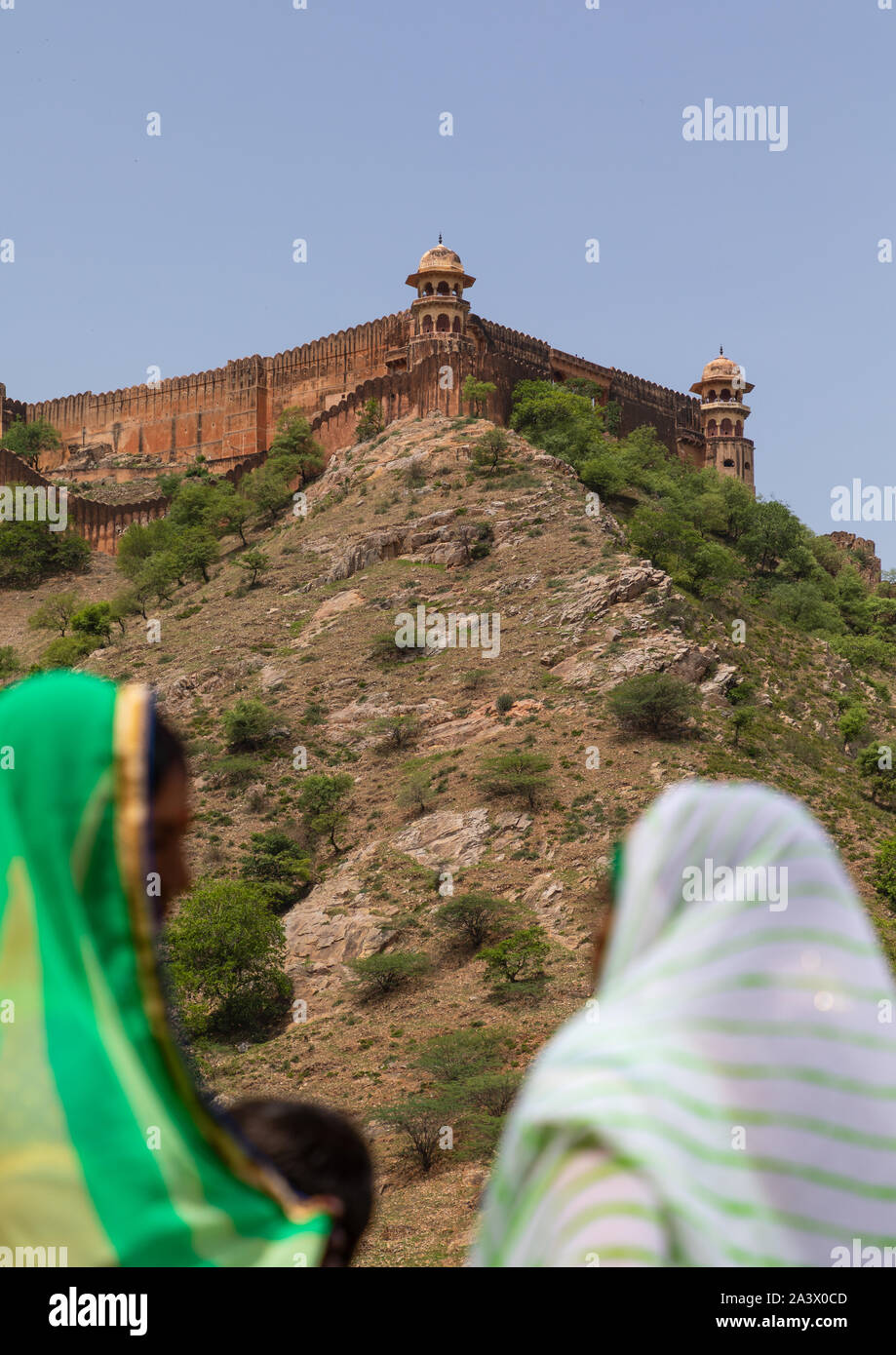 Jaigarh fort vu depuis le fort Amer, amer, l'Inde, Rajasthan Banque D'Images