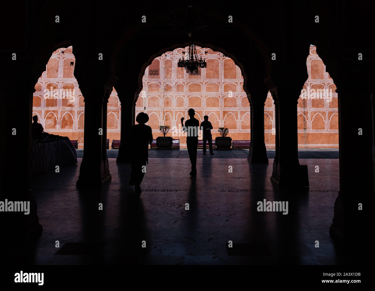 Palais de ville Sarvato cour Bhadra, Rajasthan, Jaipur, Inde Banque D'Images