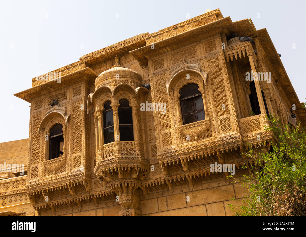 Vieux haveli, Rajasthan, Jaisalmer, Inde Banque D'Images