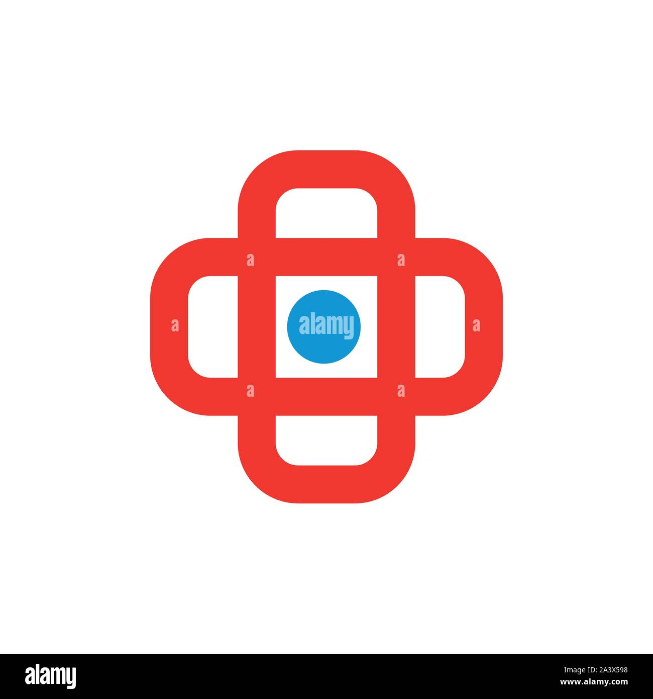 Logo médicale santé vecteur illustration design. Logo Rectangle - Vector Illustration de Vecteur