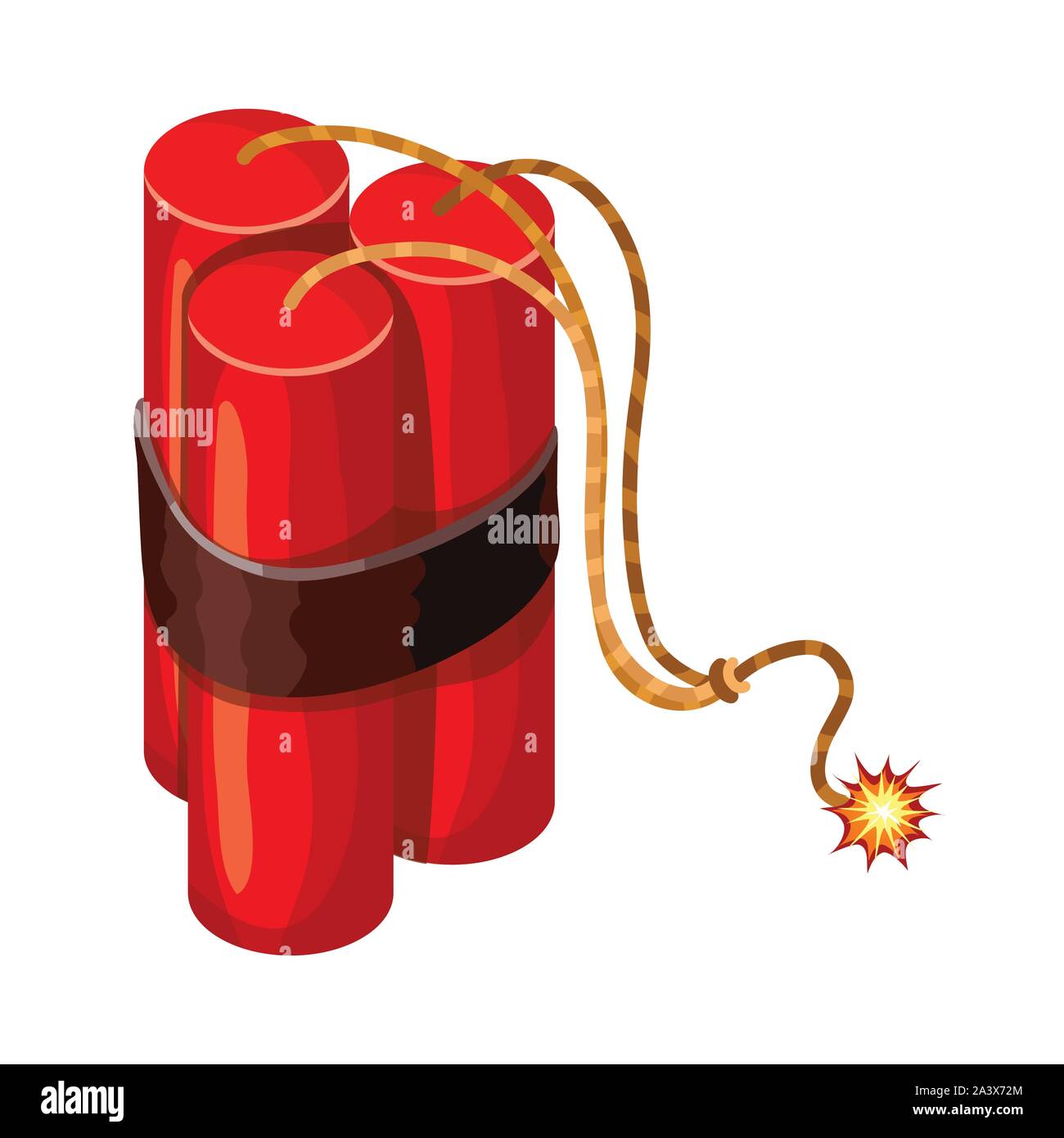 Icône vecteur à la bombe. Symbole de couleur à plat. Pictogramme est isolé sur un fond blanc. La bombe - Vector Vecteur RDX Illustration de Vecteur