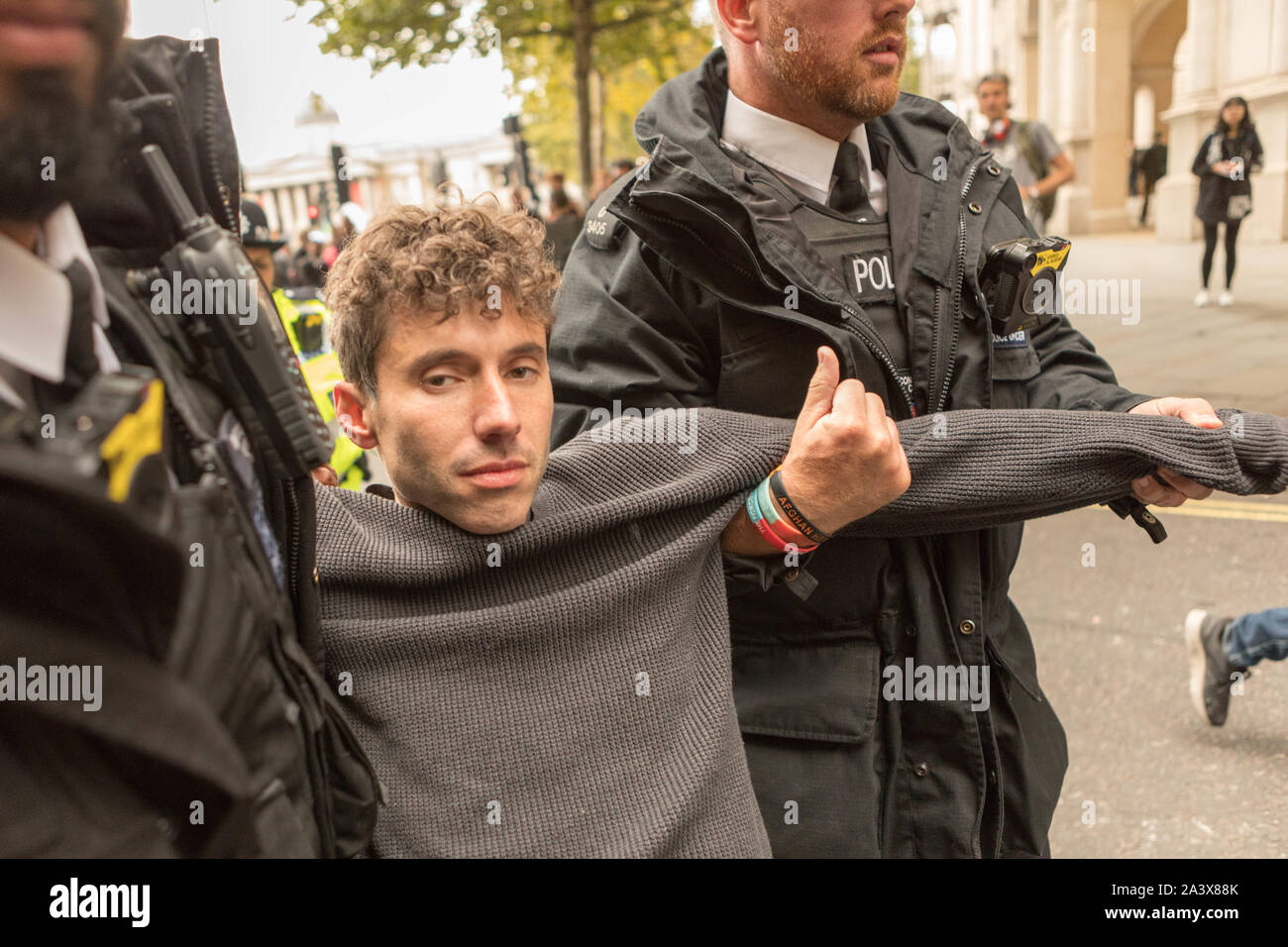 Trafalgar Square, Londres, Royaume-Uni. 10 Oct 2019. Scènes autour de Trafalgar Square que l'Extinction rébellion protester entre dans sa quatrième journée. Penelope Barritt/Alamy Live News Banque D'Images
